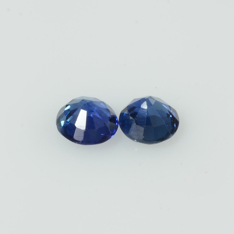 3.9 mm Natural Blue Sapphire Loose Gemstone Round Diamond Cut