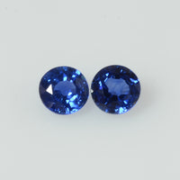 4.0 mm Natural Blue Sapphire Loose Gemstone Round Diamond Cut
