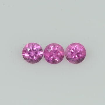 3.8-4.8 mm Natural Pink Sapphire Loose Gemstone Round Diamond Cut