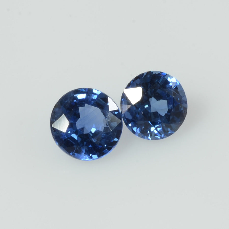 4.4-4.5 mm Natural Blue Sapphire Loose Gemstone Round Diamond Cut