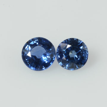 4.4-4.5 mm Natural Blue Sapphire Loose Gemstone Round Diamond Cut