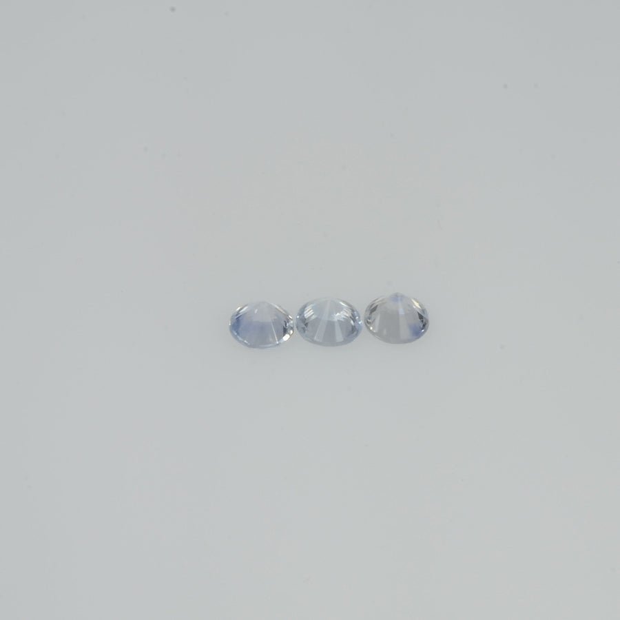 2.5-4.0   mm Natural Whitish Blue Sapphire Loose Cleanish Quality  Gemstone Round Diamond Cut - Thai Gems Export Ltd.