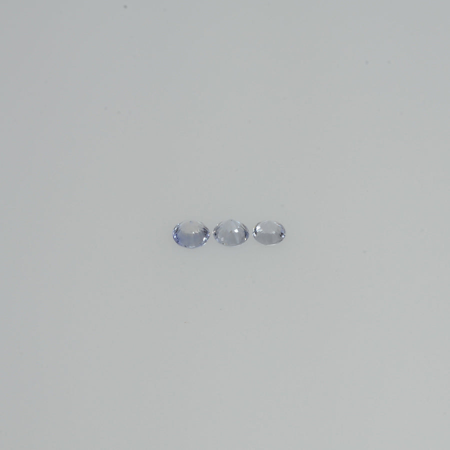 2.5-4.0   mm Natural Whitish Blue Sapphire Loose Cleanish Quality  Gemstone Round Diamond Cut - Thai Gems Export Ltd.