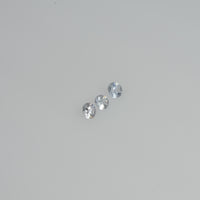 1.5-4.0 mm Natural Whitish Blue Sapphire Loose Cleanish Quality Gemstone Round Diamond Cut