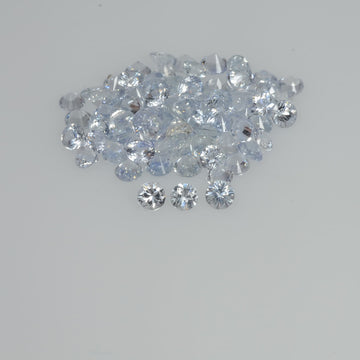 1.5-4.0 mm Natural Whitish Blue Sapphire Loose Cleanish Quality Gemstone Round Diamond Cut
