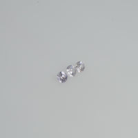 2.5-3.5 mm Natural Whitish Purple Sapphire Loose Cleanish Quality Gemstone Round Diamond Cut