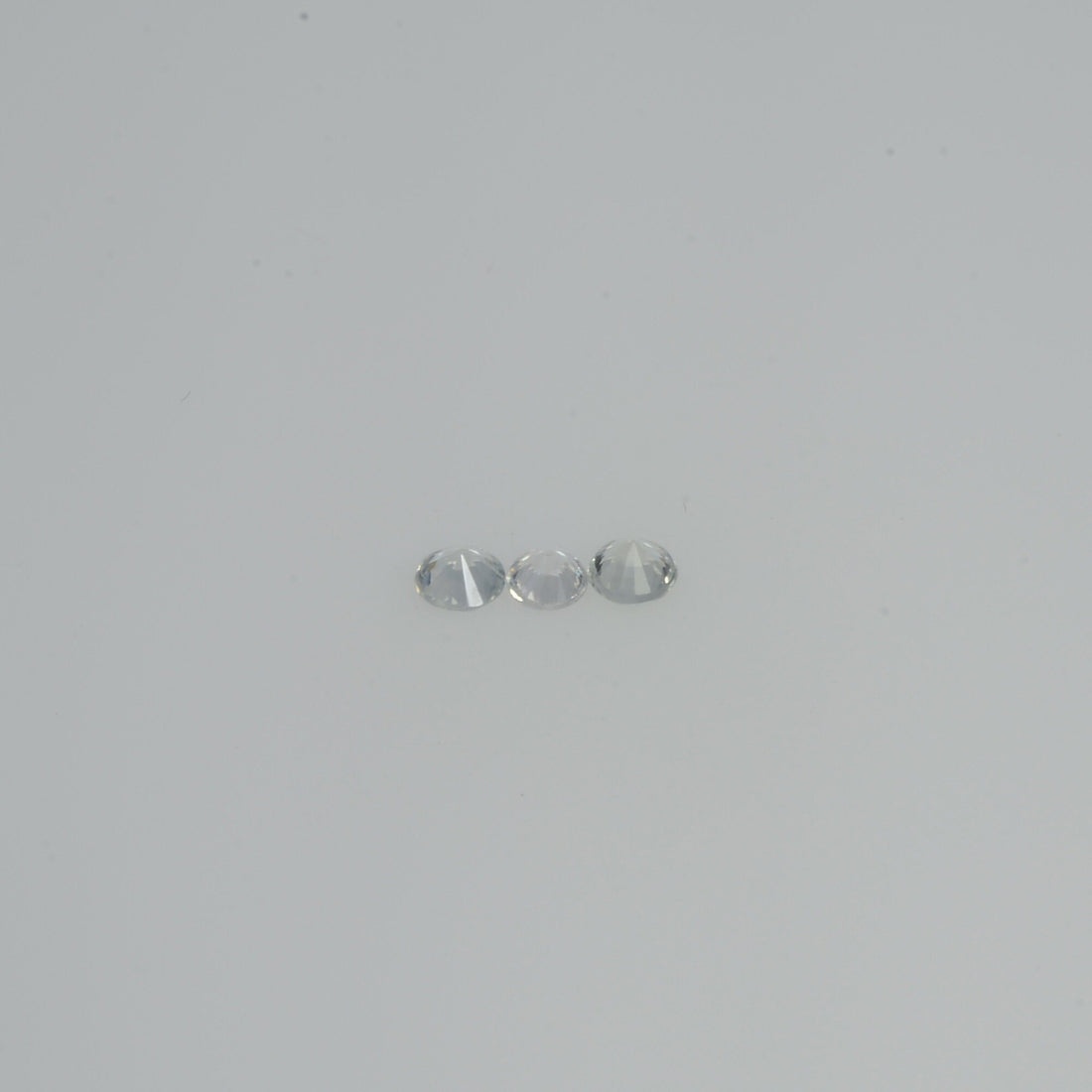 2.5-3.5 mm Natural Yellowish White Sapphire Loose Cleanish Quality Gemstone Round Diamond Cut