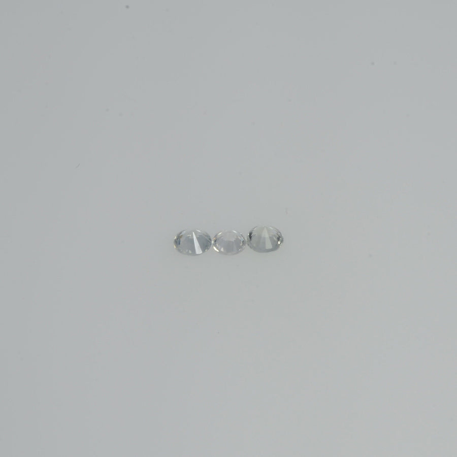 2.5-3.5 mm Natural Yellowish White Sapphire Loose Cleanish Quality Gemstone Round Diamond Cut