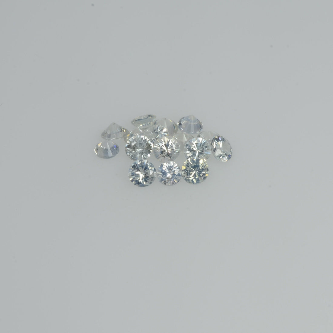 2.5-3.5 mm Natural Yellowish White Sapphire Loose Cleanish Quality Gemstone Round Diamond Cut