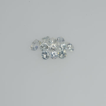 2.5-3.5 mm Natural Yellowish White Sapphire Loose Cleanish Quality Gemstone Round Diamond Cut