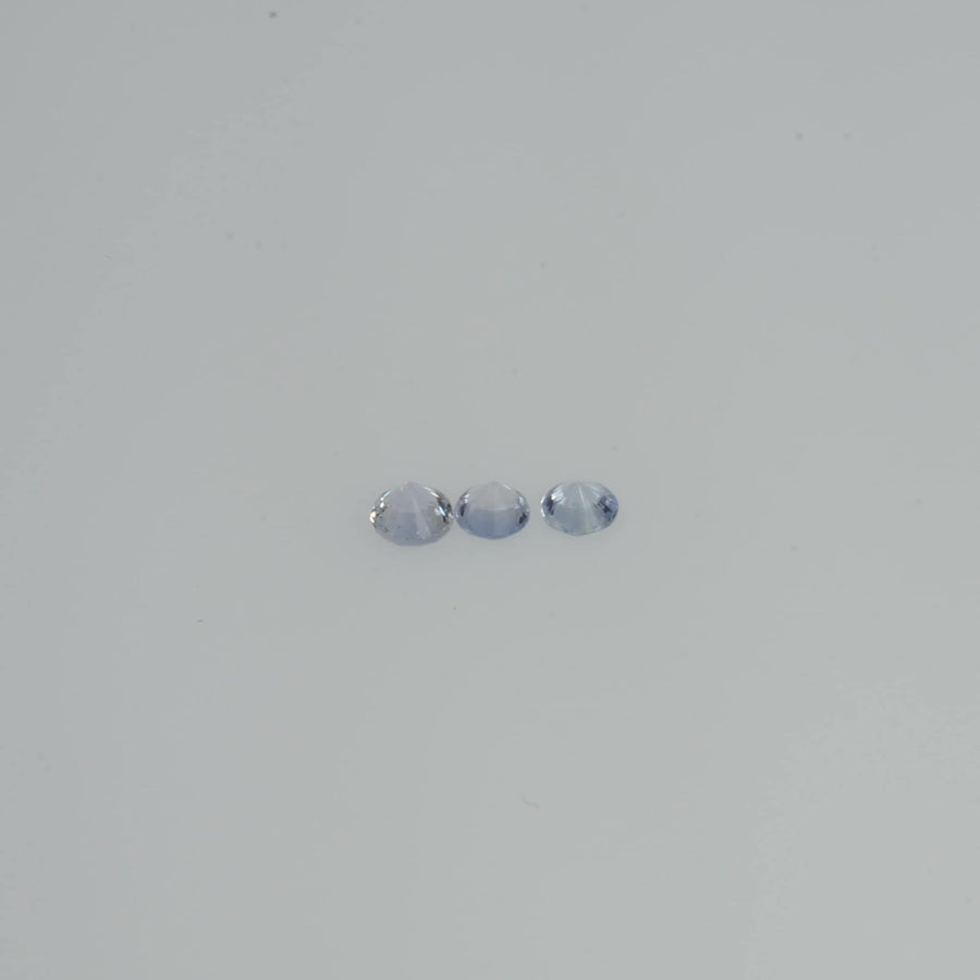 1.5-3.5 mm Natural Bluish White Sapphire Loose Vs Quality Gemstone Round Diamond Cut