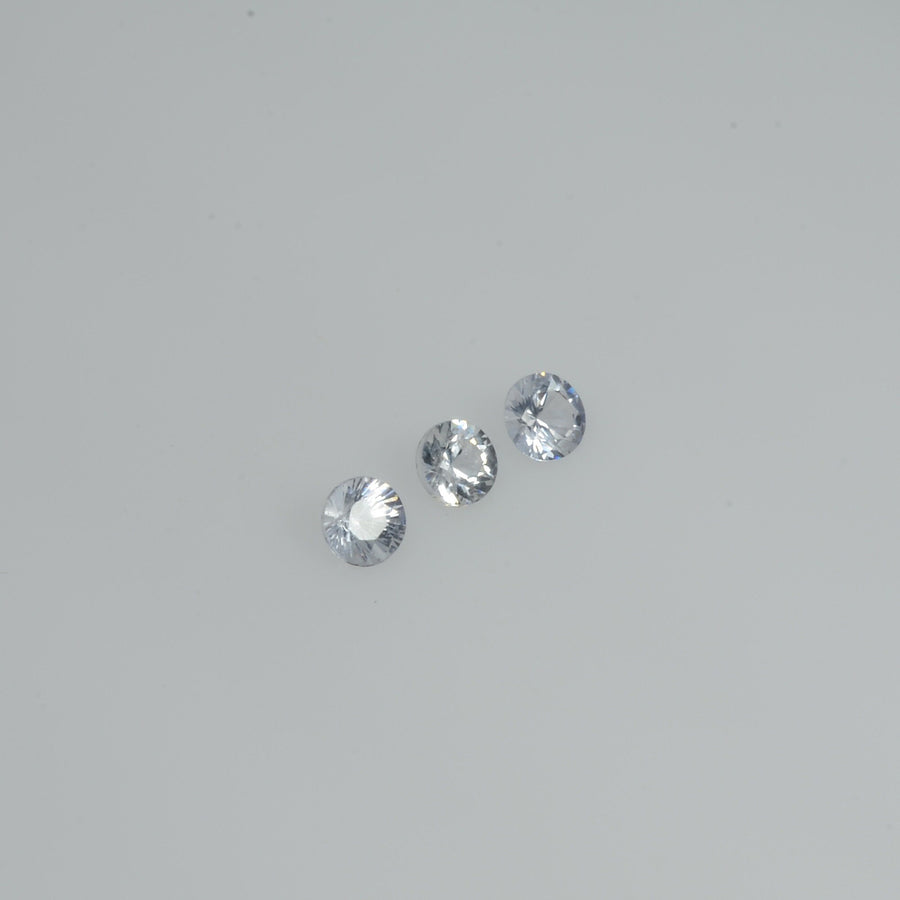 2.5-3.5 mm Natural Yellowish White Sapphire Loose Vs Quality Gemstone Round Diamond Cut
