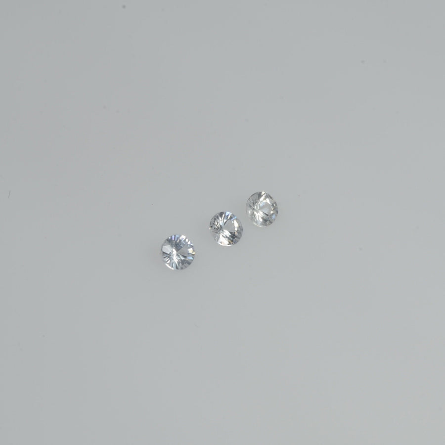 2.5-3.5 mm Natural Yellowish White Sapphire Loose Vs Quality Gemstone Round Diamond Cut