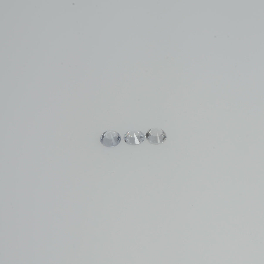 2.5-3.5 mm Natural Yellowish White Sapphire Loose Vs Quality Gemstone Round Diamond Cut