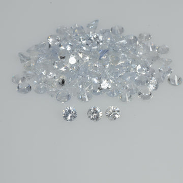 2.5-3.5 mm Natural Yellowish White Sapphire Loose Vs Quality Gemstone Round Diamond Cut