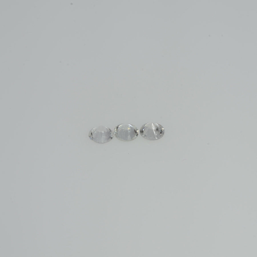 2.5-3.5 mm Natural Yellowish White Sapphire Loose Vs Quality Gemstone Round Diamond Cut