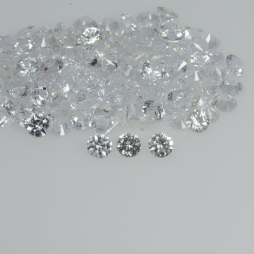 2.5-3.5 mm Natural Yellowish White Sapphire Loose Vs Quality Gemstone Round Diamond Cut