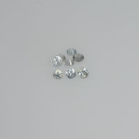 2.5-3.0 mm Natural Yellowish White Sapphire Loose Vs Quality  Gemstone Round Diamond Cut