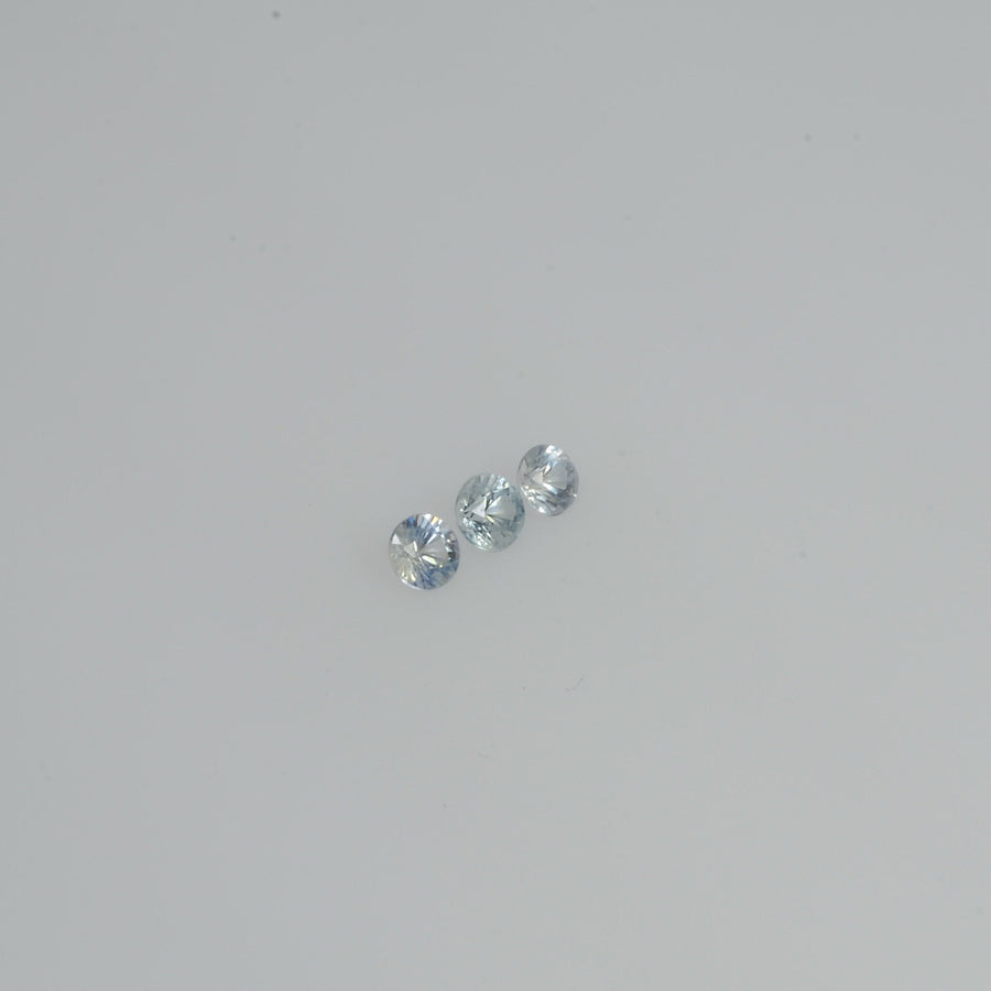 2.5-3.5 mm Natural Yellowish White Sapphire Loose Vs Quality Gemstone Round Diamond Cut