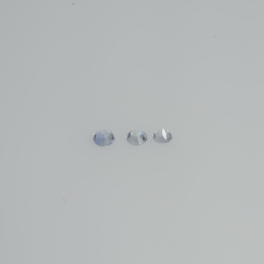 2.5-3.0 mm Natural Bluish White Sapphire Loose Vs Quality  Gemstone Round Diamond Cut