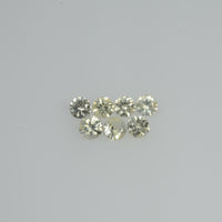 3.0   mm Natural Yellowish white Sapphire Loose Cleanish Quality  Gemstone Round Diamond Cut