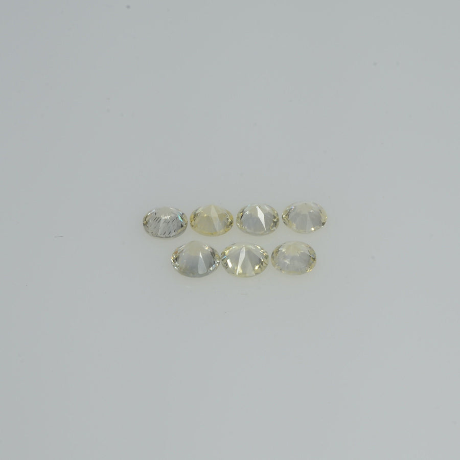 3.0   mm Natural Yellowish white Sapphire Loose Cleanish Quality  Gemstone Round Diamond Cut