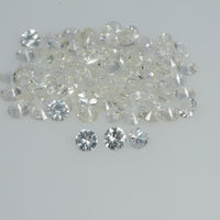 3.0   mm Natural Yellowish white Sapphire Loose Cleanish Quality  Gemstone Round Diamond Cut