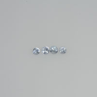 1.5-3.0 mm Natural Bluish white Sapphire Loose Vs Quality Gemstone Round Diamond Cut