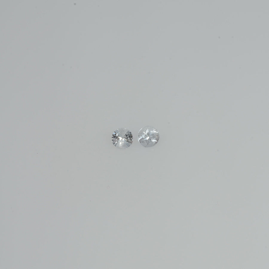 1.5-3.0 mm Natural Bluish white Sapphire Loose Vs Quality Gemstone Round Diamond Cut