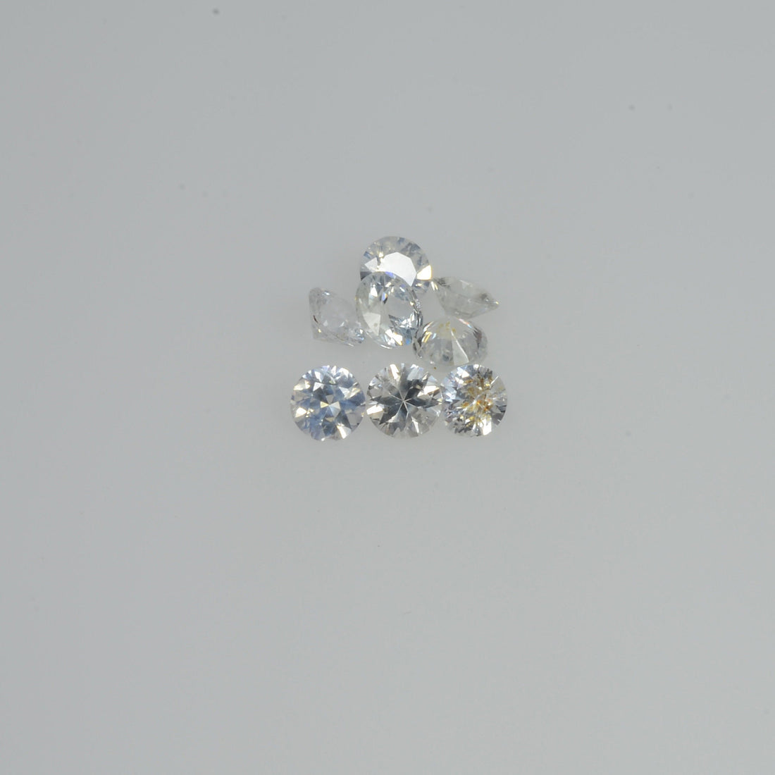 3.0 mm Natural Yellowish white Sapphire Loose Vs Quality  Gemstone Round Diamond Cut