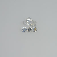 3.0 mm Natural Yellowish white Sapphire Loose Vs Quality  Gemstone Round Diamond Cut