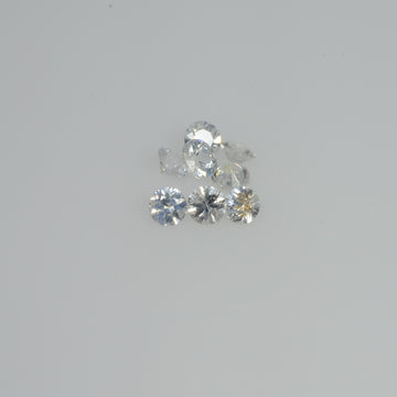 3.0 mm Natural Yellowish white Sapphire Loose Vs Quality  Gemstone Round Diamond Cut