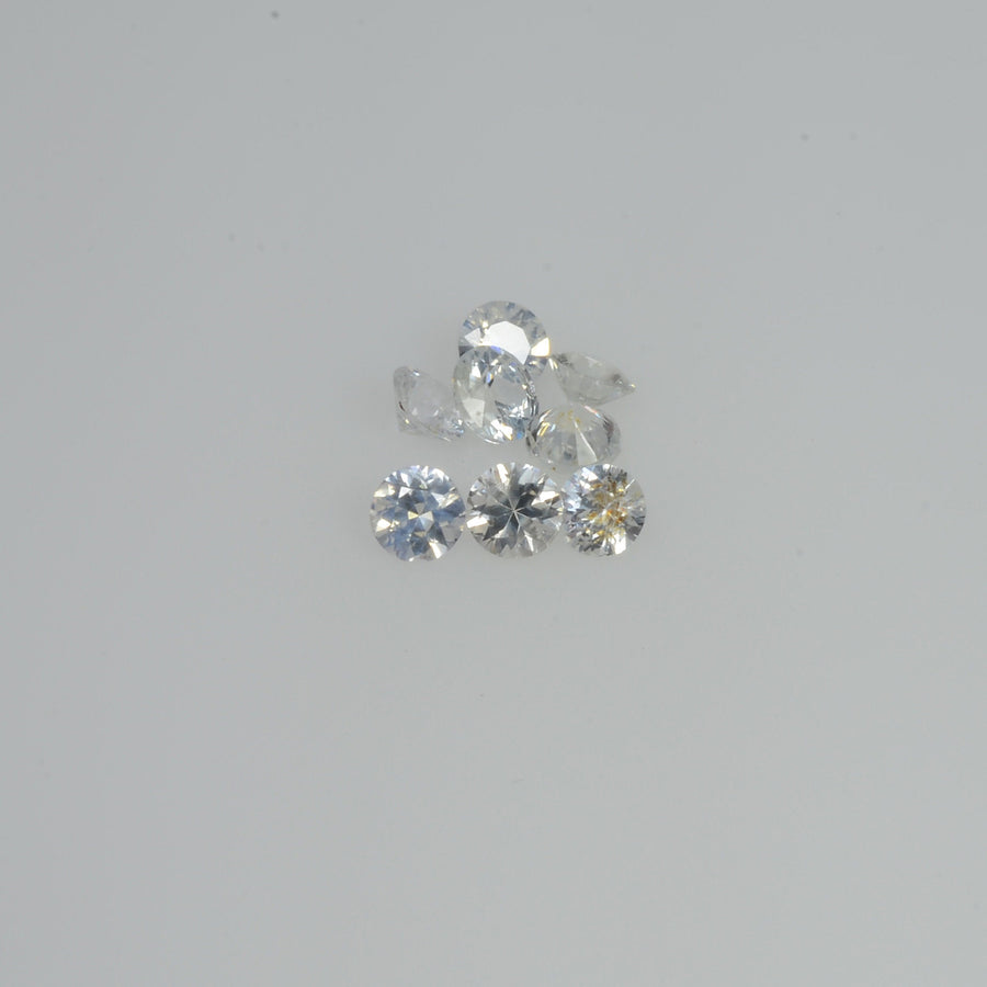 3.0 mm Natural Yellowish white Sapphire Loose Vs Quality  Gemstone Round Diamond Cut