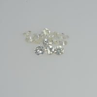 3.0 mm Natural Yellowish white Sapphire Loose Vs Quality  Gemstone Round Diamond Cut