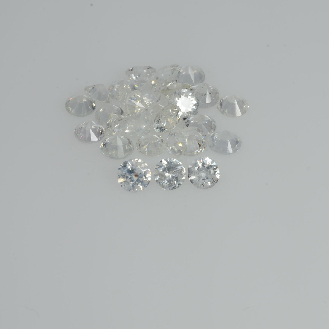3.0 mm Natural Yellowish white Sapphire Loose Vs Quality  Gemstone Round Diamond Cut