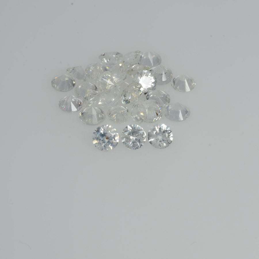 3.0 mm Natural Yellowish white Sapphire Loose Vs Quality  Gemstone Round Diamond Cut