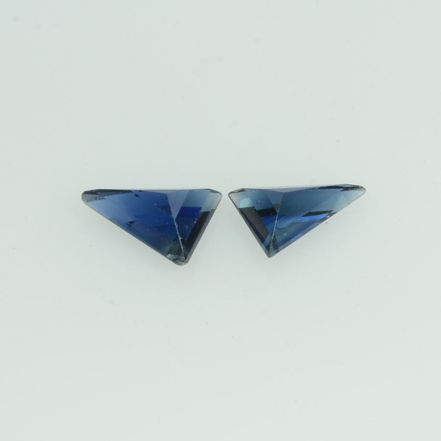 Natural Teal Blue Green Sapphire Loose Gemstone Triangle Cut Pair