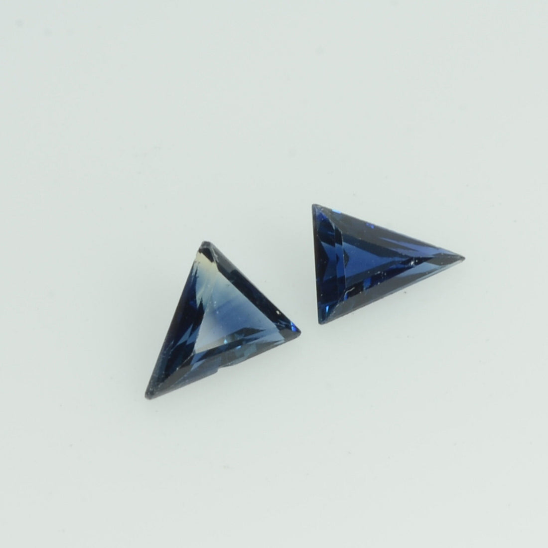 Natural Teal Blue Green Sapphire Loose Gemstone Triangle Cut Pair