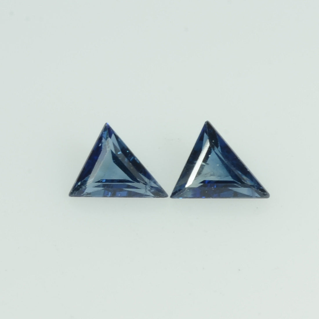 4x3 mm Natural Teal Blue Green Sapphire Loose Gemstone Triangle Cut Pair