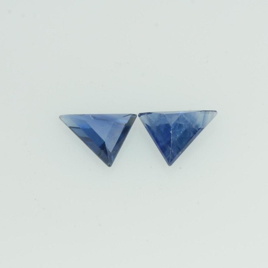 4x3 mm Natural Blue Sapphire Loose Gemstone Triangle Cut Pair - Thai Gems Export Ltd.