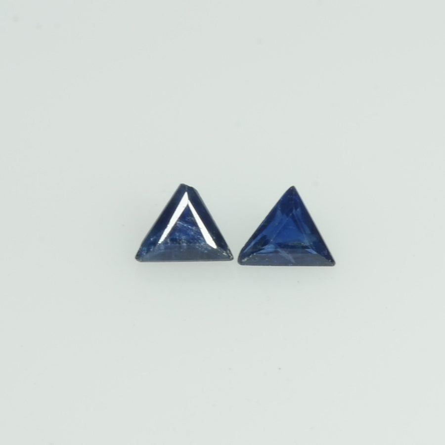 Natural Blue Sapphire Loose Gemstone Triangle Cut Pair