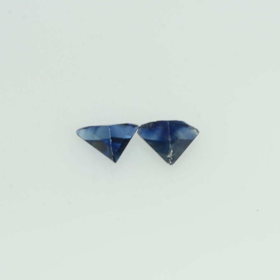 Natural Blue Sapphire Loose Gemstone Triangle Cut Pair