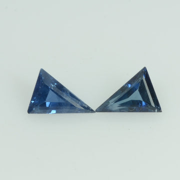 Natural Blue Sapphire Loose Gemstone Triangle Cut Pair