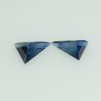 Natural Blue Sapphire Loose Gemstone Triangle Cut Pair