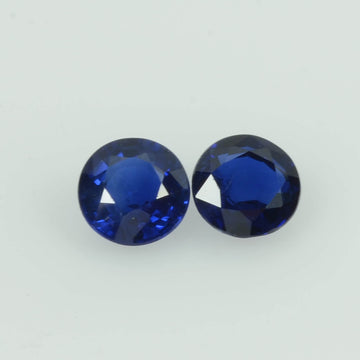 4.5 mm Natural Blue Sapphire Loose Pair Gemstone Round Cut
