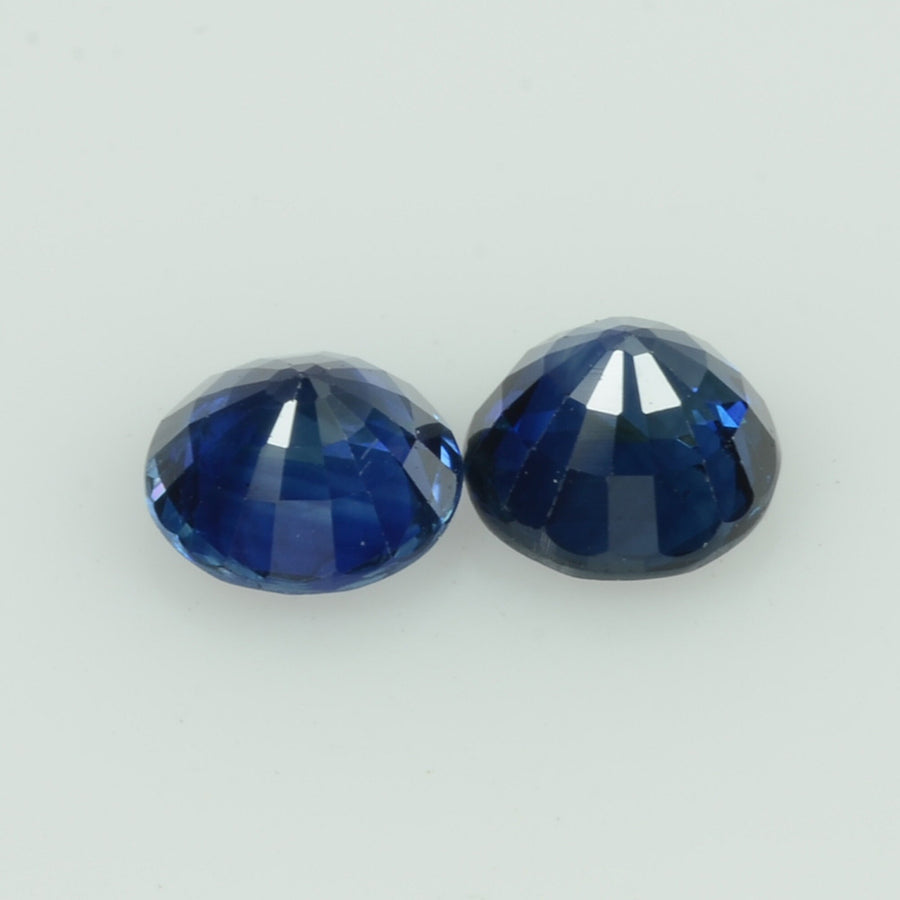 5.0 mm Natural Blue Sapphire Loose Pair Gemstone Round Cut