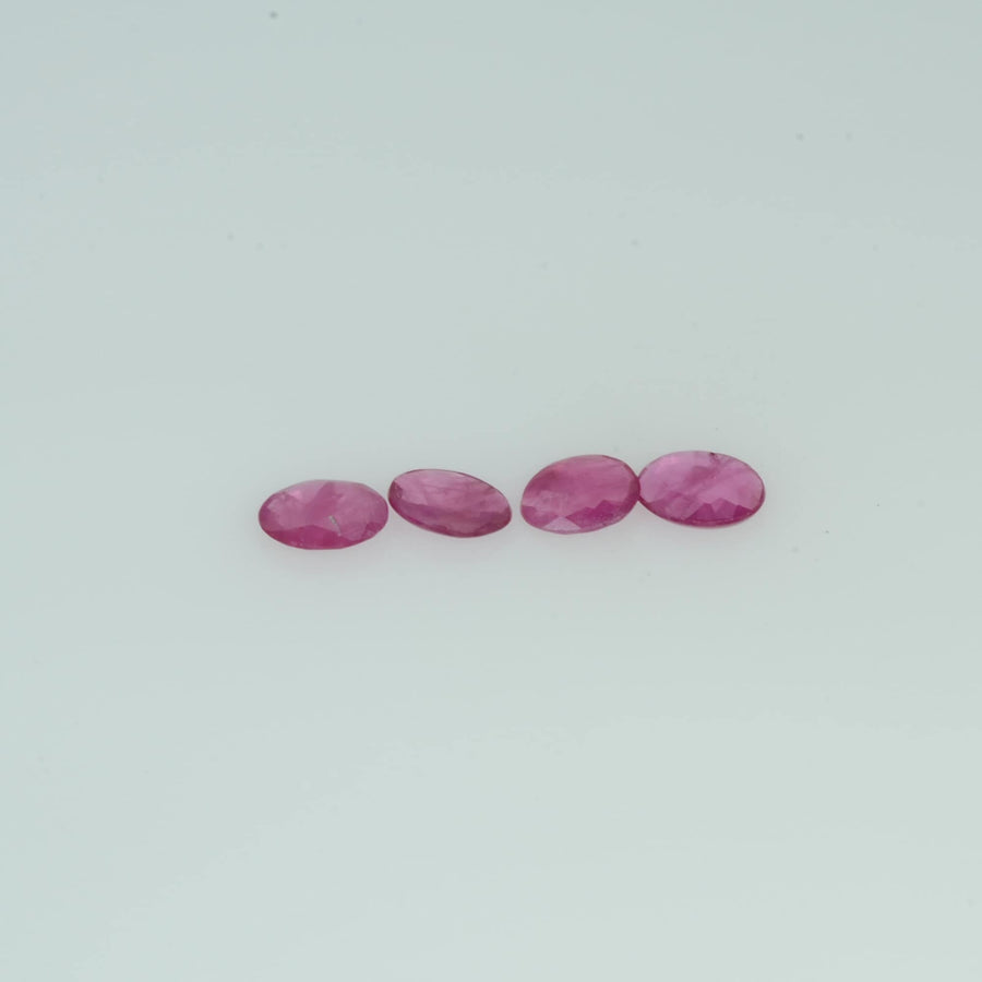 4x3 mm Lot Natural Ruby Loose Gemstone Oval Cut