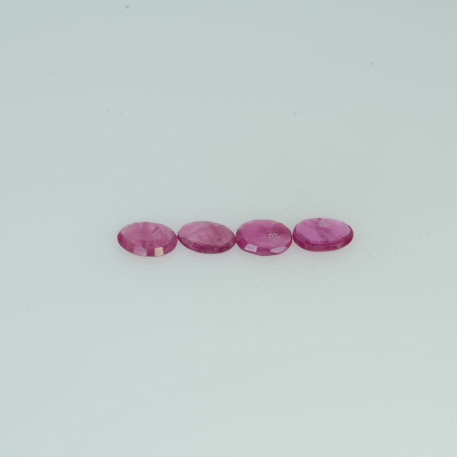 4x3 mm Lot Natural Ruby Loose Gemstone Oval Cut