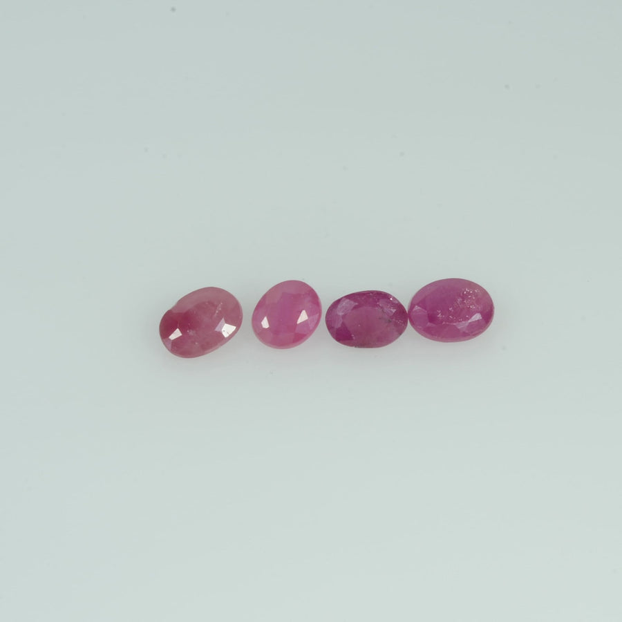 4x3 MM Natural Ruby Loose Gemstone Oval Cut