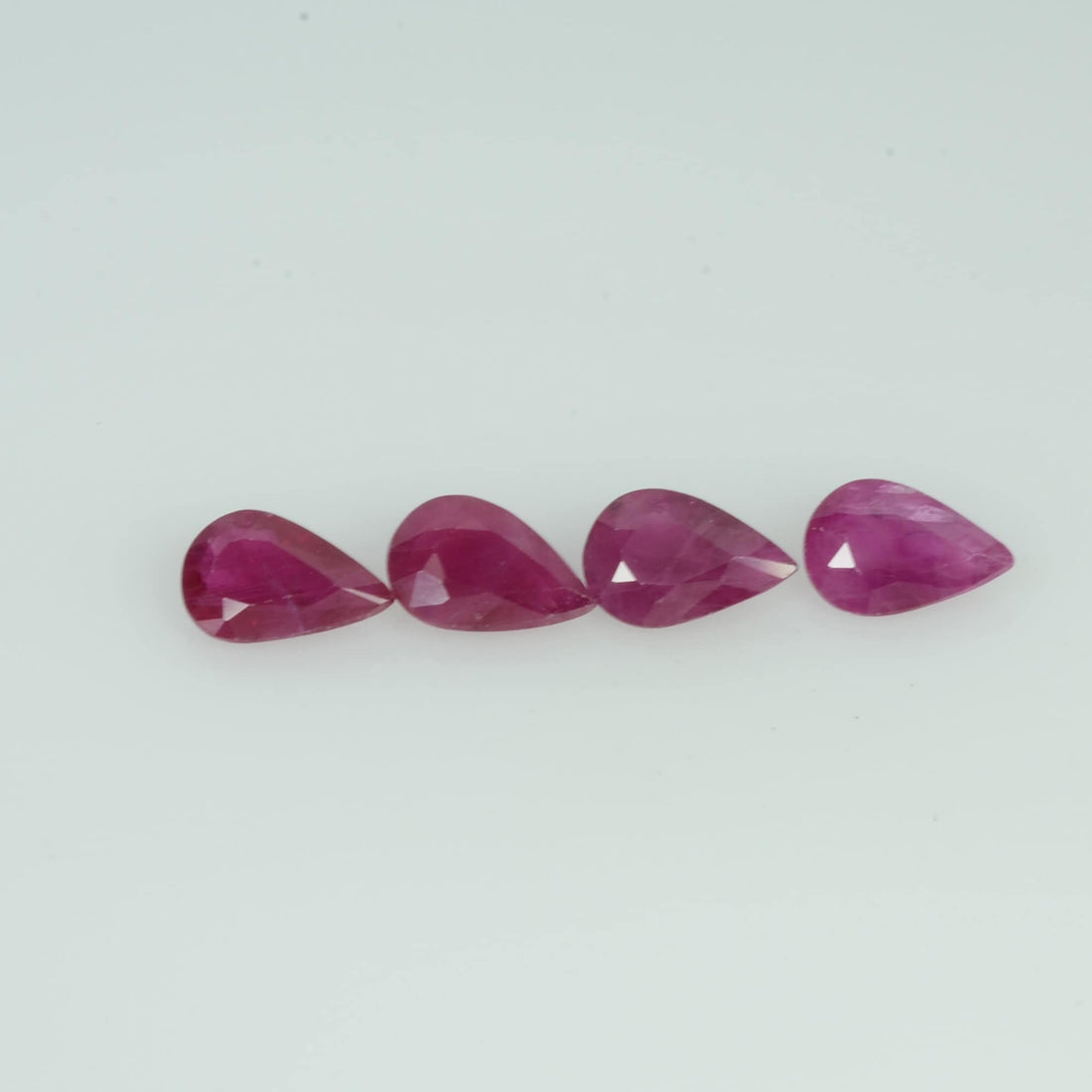 6x4 mm Natural Ruby Loose Gemstone Pear Cut